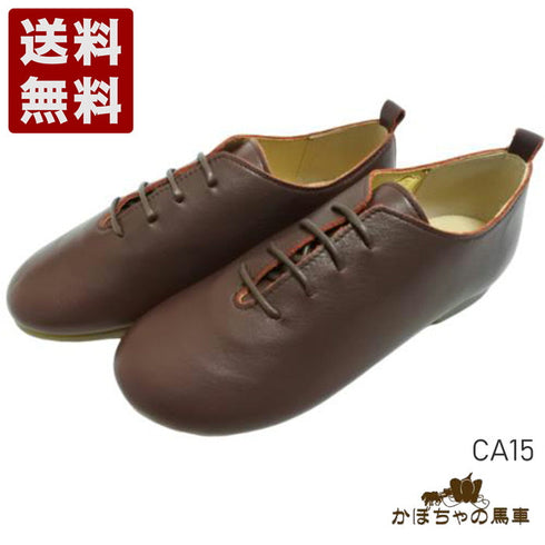 【かぼちゃの馬車CA-15 ボルドー】ころんと靴紐シューズ